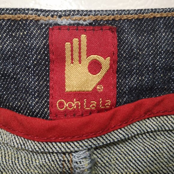 Sasson Ooh La La Ladies Size 12 Dark Wash Skinny Leg Shuffle Blue Jeans - Picture 3 of 12